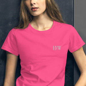 HVW- High Value Woman- Embroidered Women's short sleeve t-shirt