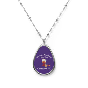 GTG Personalized Cigar Club Oval Necklace -  for Cigar Enthusiasts
