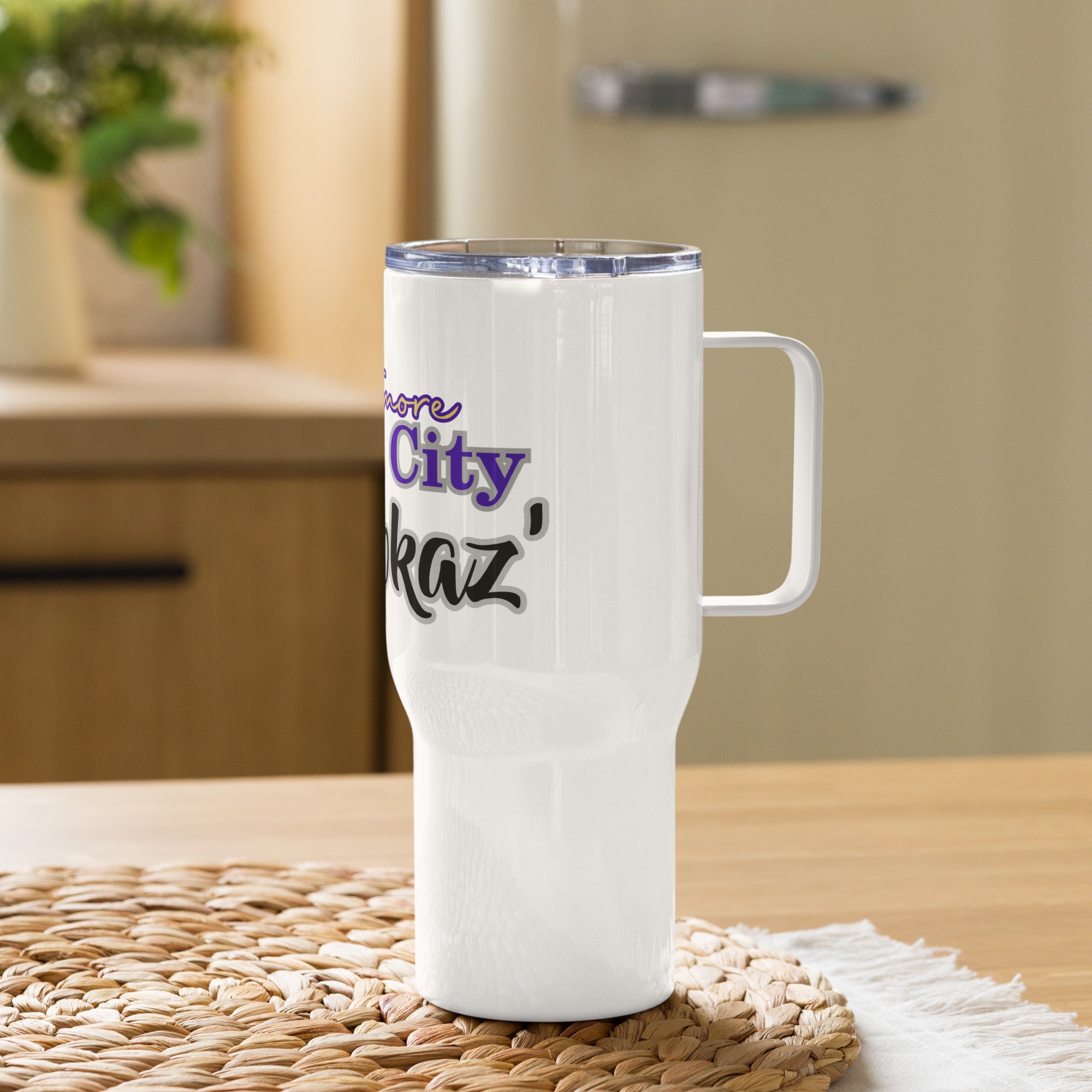 Charm City Smokaz- Travel mug with a handle