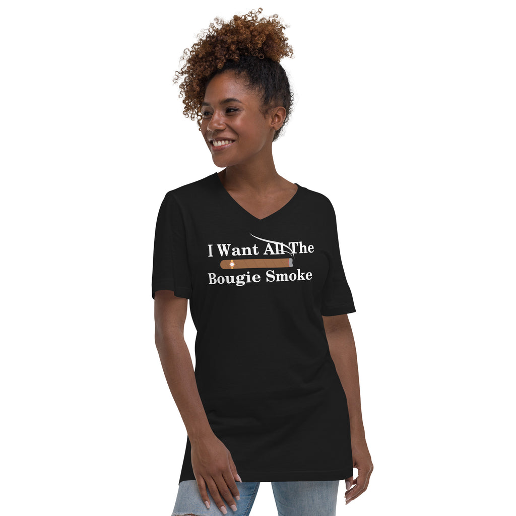 Bougie Smoke Unisex Short Sleeve V-Neck T-Shirt