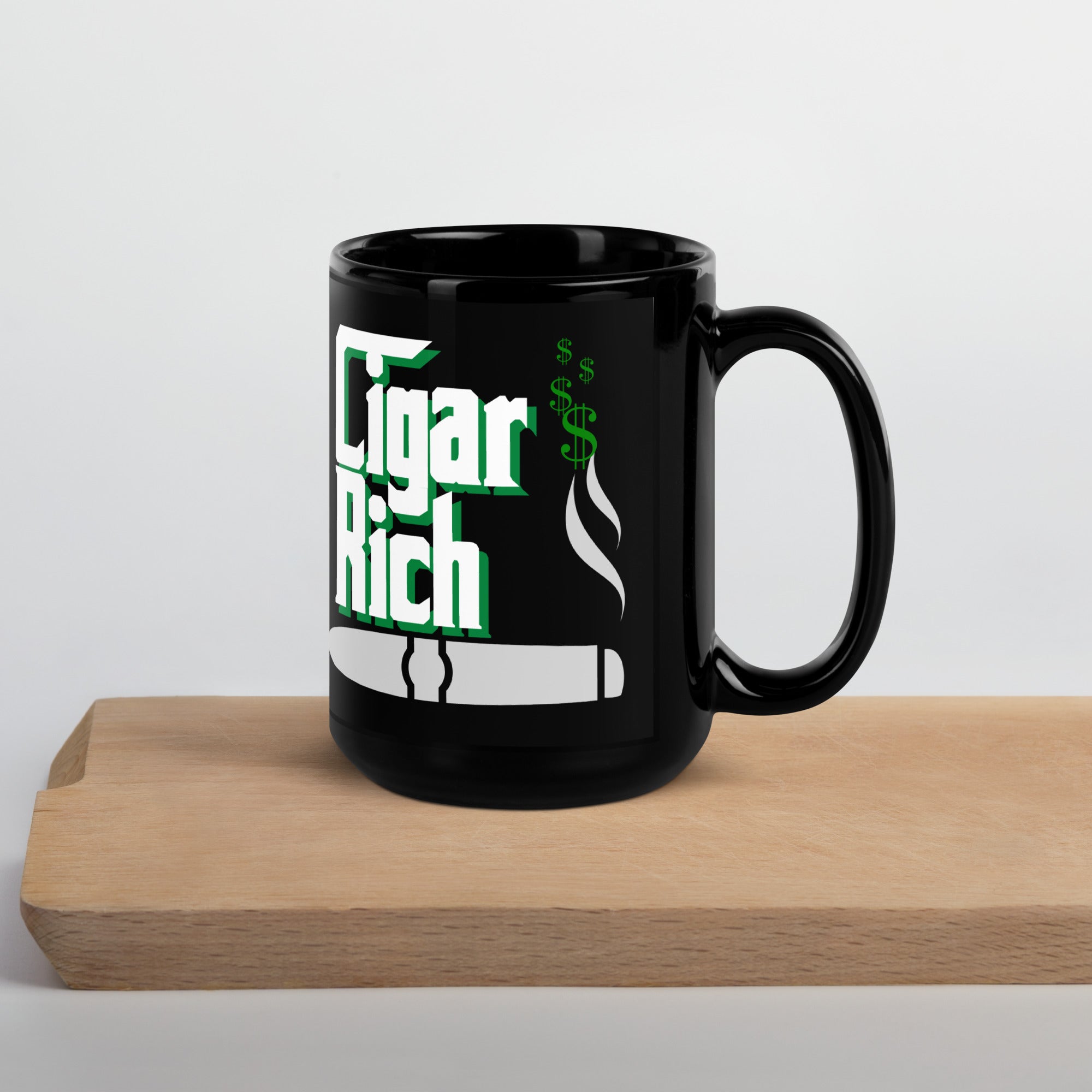Cigar Rich- Black Glossy Mug