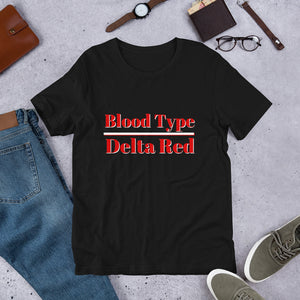 Blood Type Delta Red- Short-Sleeve Unisex T-Shirt