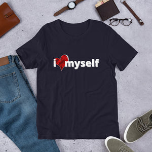 I Love Myself- Red- Short-Sleeve Unisex T-Shirt