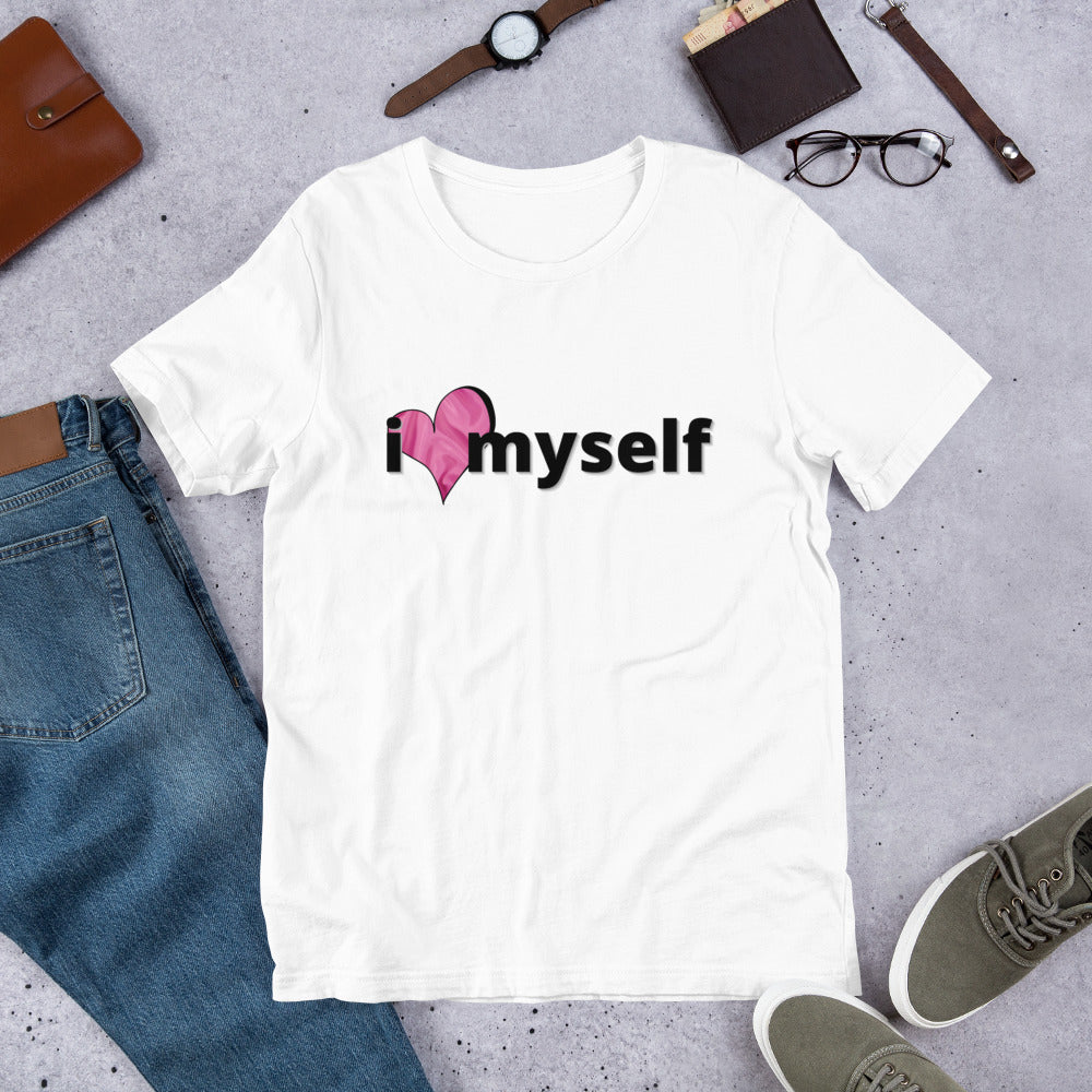 I Love Myself- Pink- Short-Sleeve Unisex T-Shirt