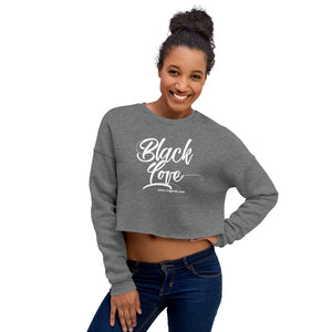 Black Love Colored Crop Sweatshirt