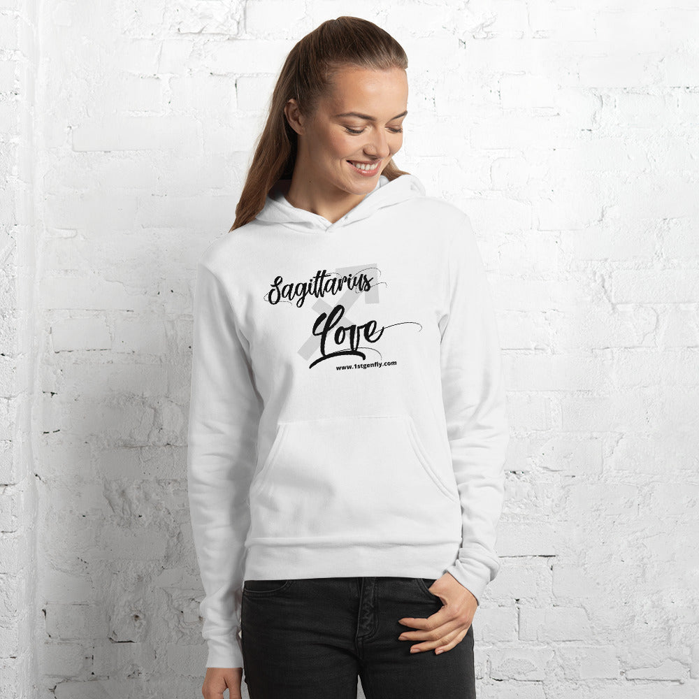 Sagittarius Love- White Unisex hoodie