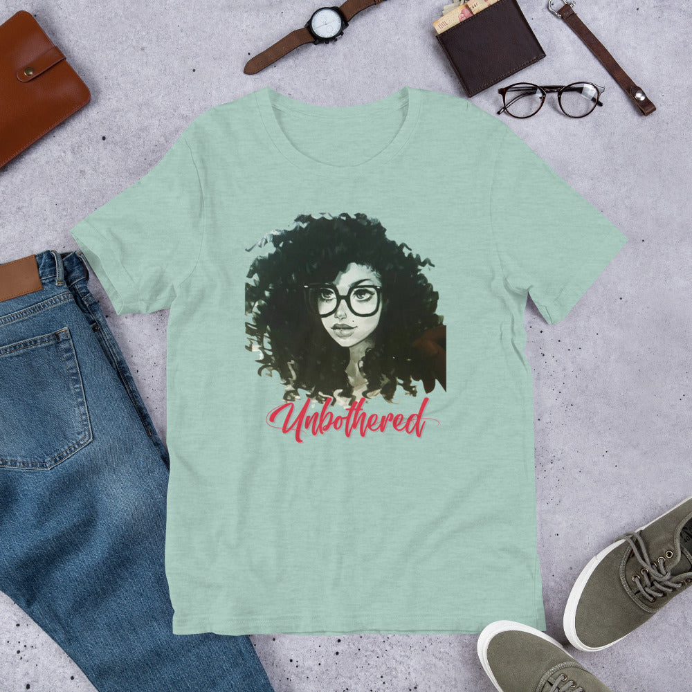 Unbothered - Big Hair and Glasses Short-Sleeve Unisex T-Shirt