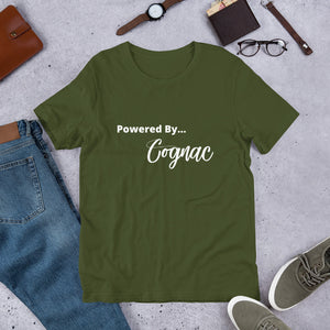 Powered by Cognac Short-Sleeve Unisex T-Shirt
