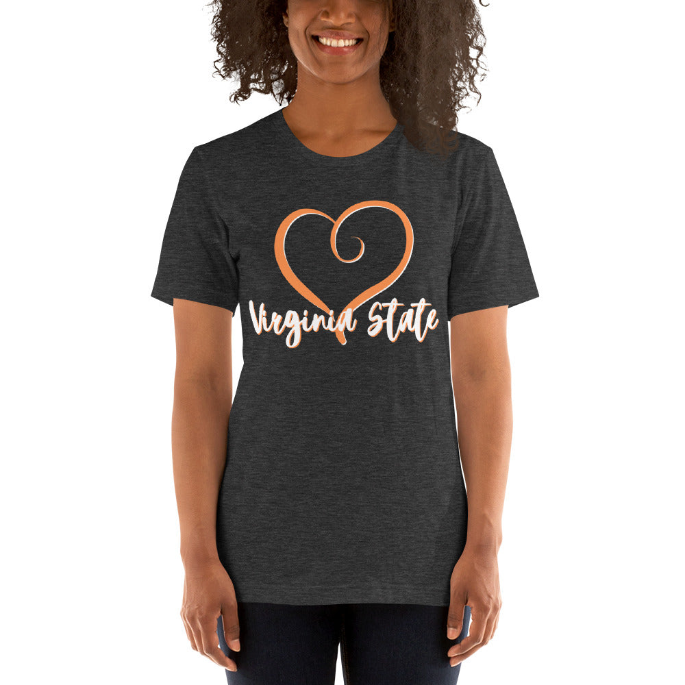 Virginia State Love - Short-Sleeve Unisex T-Shirt