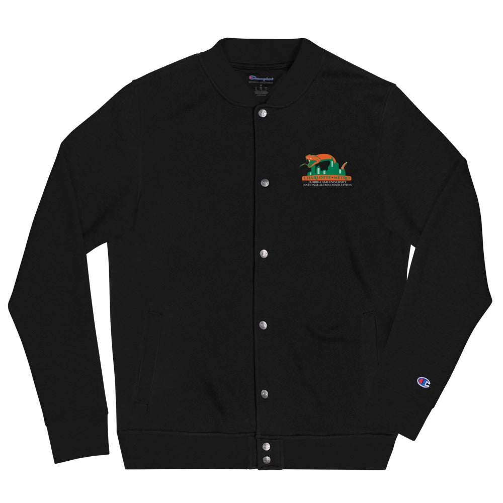 Charlotte Rattlers- Embroidered Champion Bomber Jacket