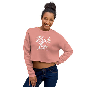 Black Love Colored Crop Sweatshirt