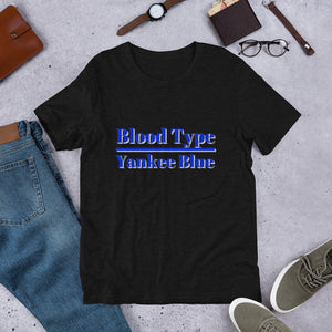 Blood Type- Yankee Blue- Short-Sleeve Unisex T-Shirt