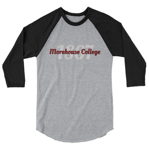 Morehouse 3/4 sleeve raglan shirt