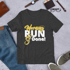 Morning Run and Done- Gold- Short-Sleeve Unisex T-Shirt