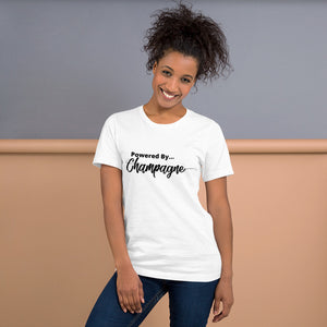 Powered by Champagne- Short-Sleeve Unisex T-Shirt