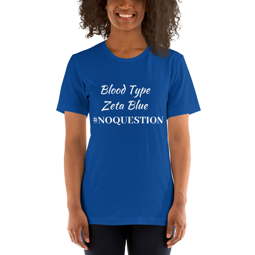 Blood Type Zeta Blue- Short-Sleeve Unisex T-Shirt