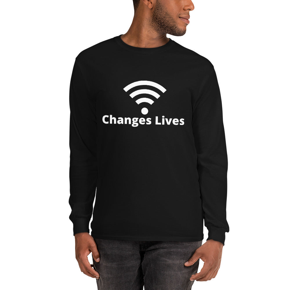Wifi Changes Lives! Men’s Long Sleeve Shirt