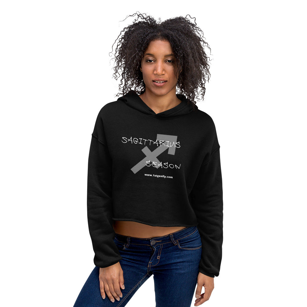 Sagittarius Season Colored Crop Hoodie