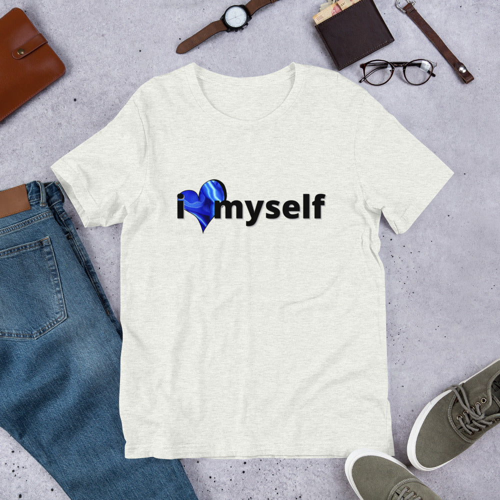 I Love Myself- Blue- Short-Sleeve Unisex T-Shirt