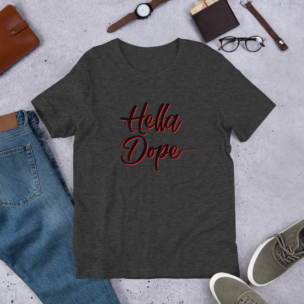 Hella Dope Black Short-Sleeve Unisex T-Shirt