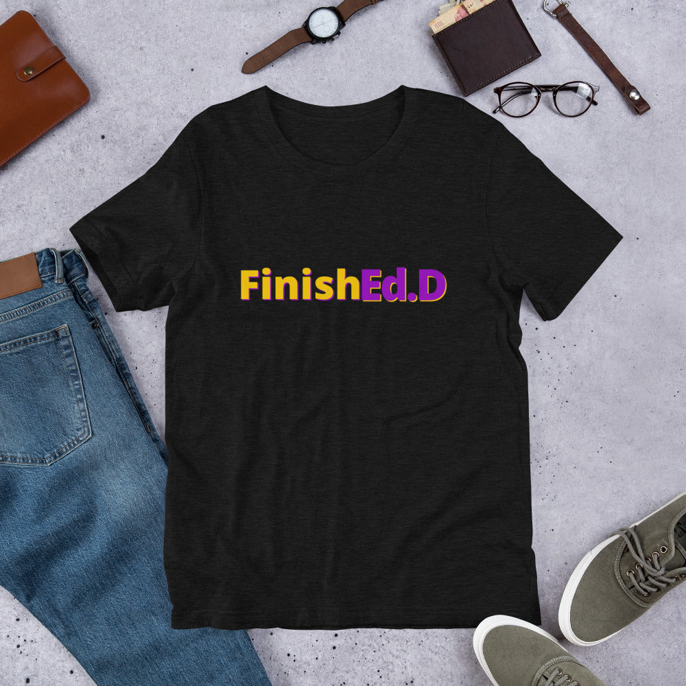 FinishEd.D- Purple and Gold- Short-Sleeve Unisex T-Shirt