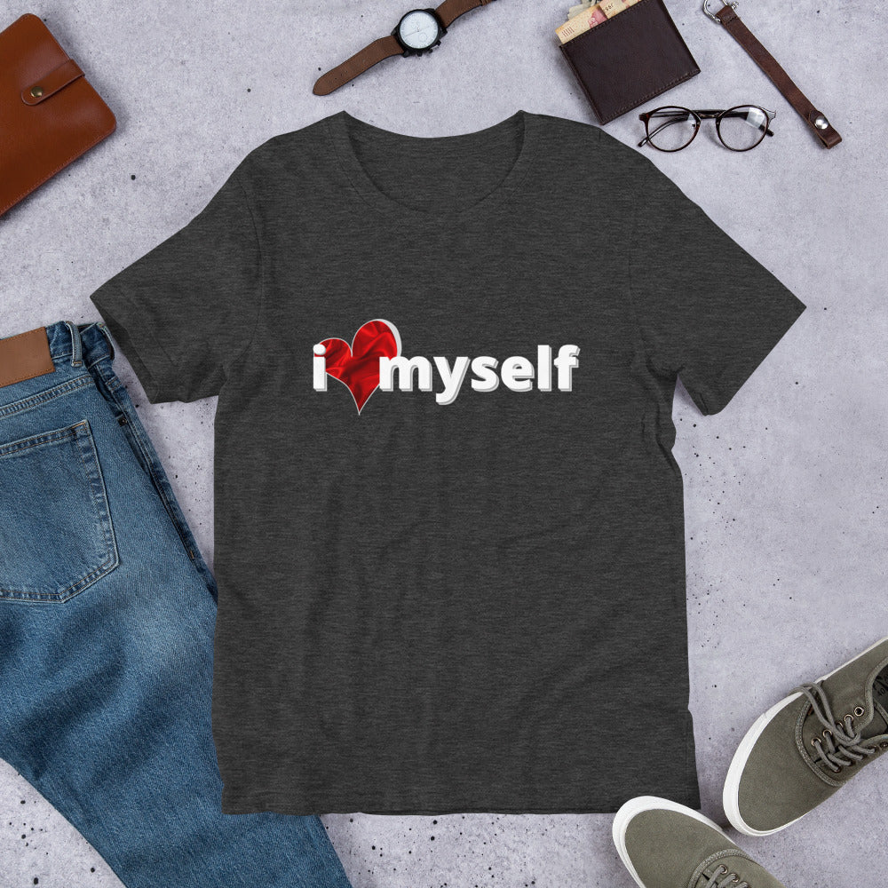 I Love Myself- Red- Short-Sleeve Unisex T-Shirt