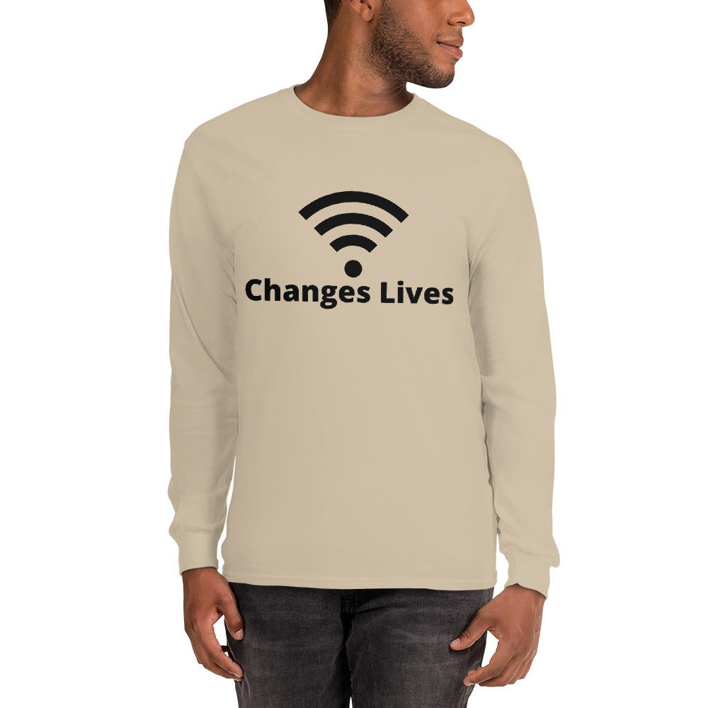 Wifi Changes Lives! Men’s Long Sleeve Shirt