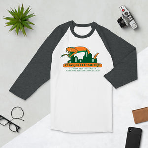 Charlotte Rattlers- 3/4 sleeve raglan shirt