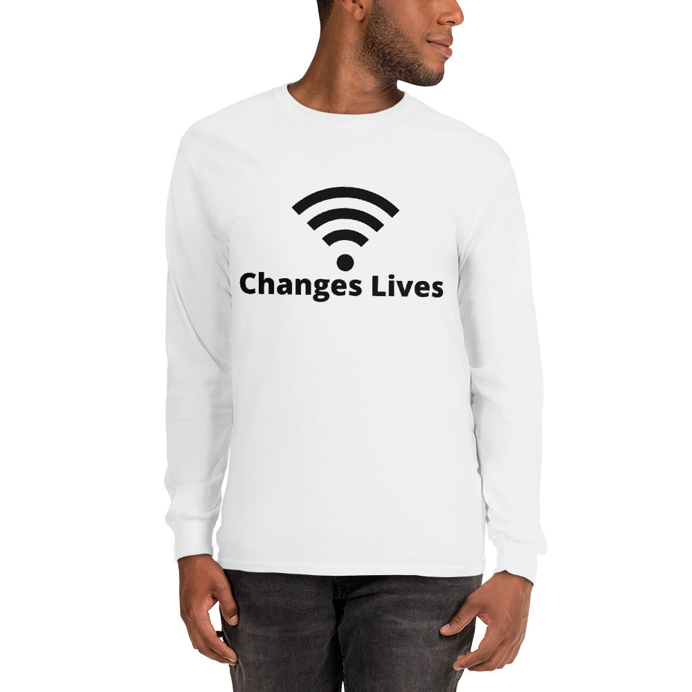 Wifi Changes Lives! Men’s Long Sleeve Shirt