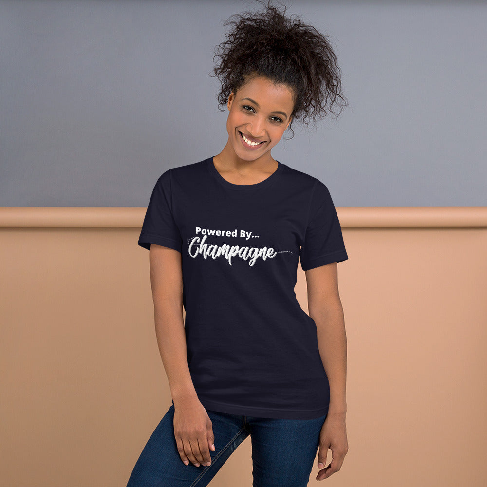 Powered by Champagne- Short-Sleeve Unisex T-Shirt