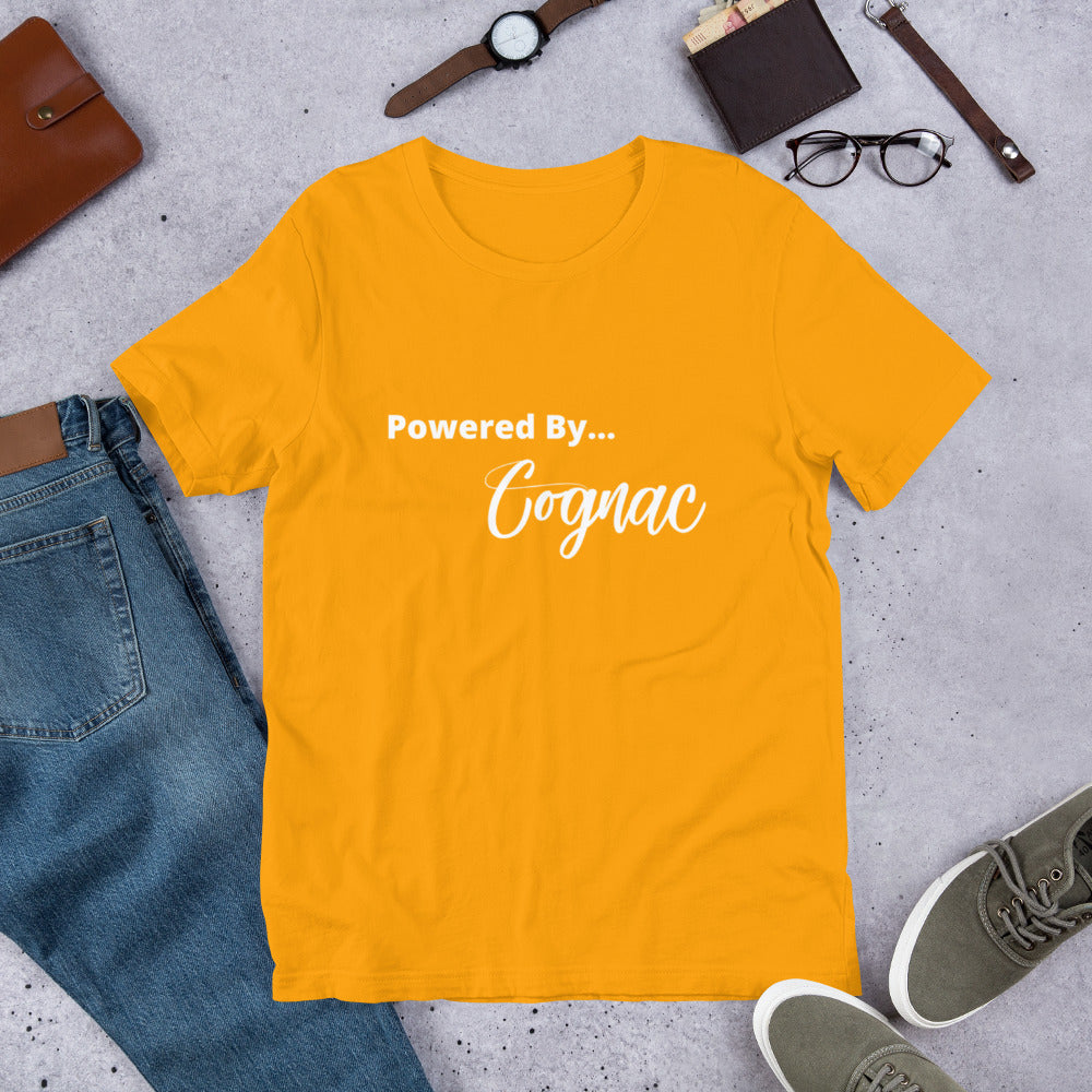 Powered by Cognac Short-Sleeve Unisex T-Shirt