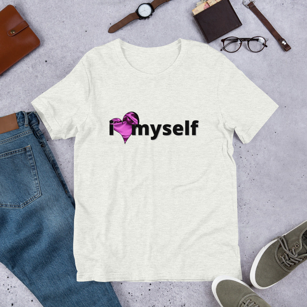 I Love Myself- Purple Satin- Short-Sleeve Unisex T-Shirt