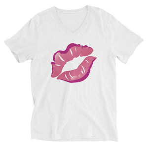 Lips Unisex Short Sleeve V-Neck T-Shirt