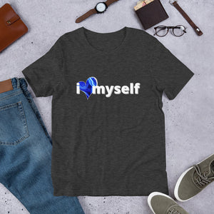 I Love Myself- Blue- Short-Sleeve Unisex T-Shirt