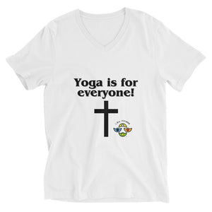 Yoga is for Everyone- Unisex Short Sleeve V-Neck T-Shirt