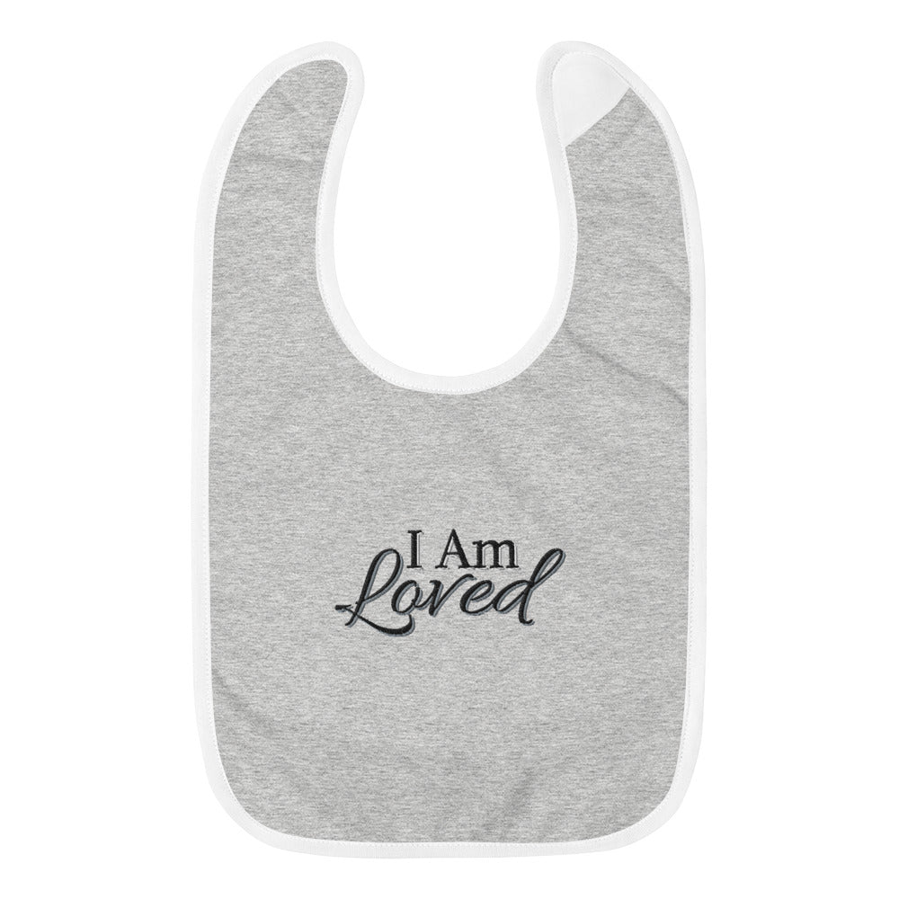I Am Loved Embroidered Baby Bib