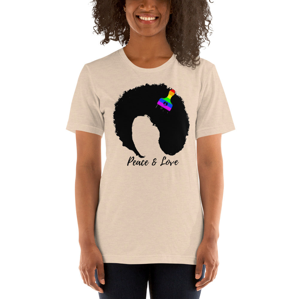 Peace and Love! Short-Sleeve Unisex T-Shirt