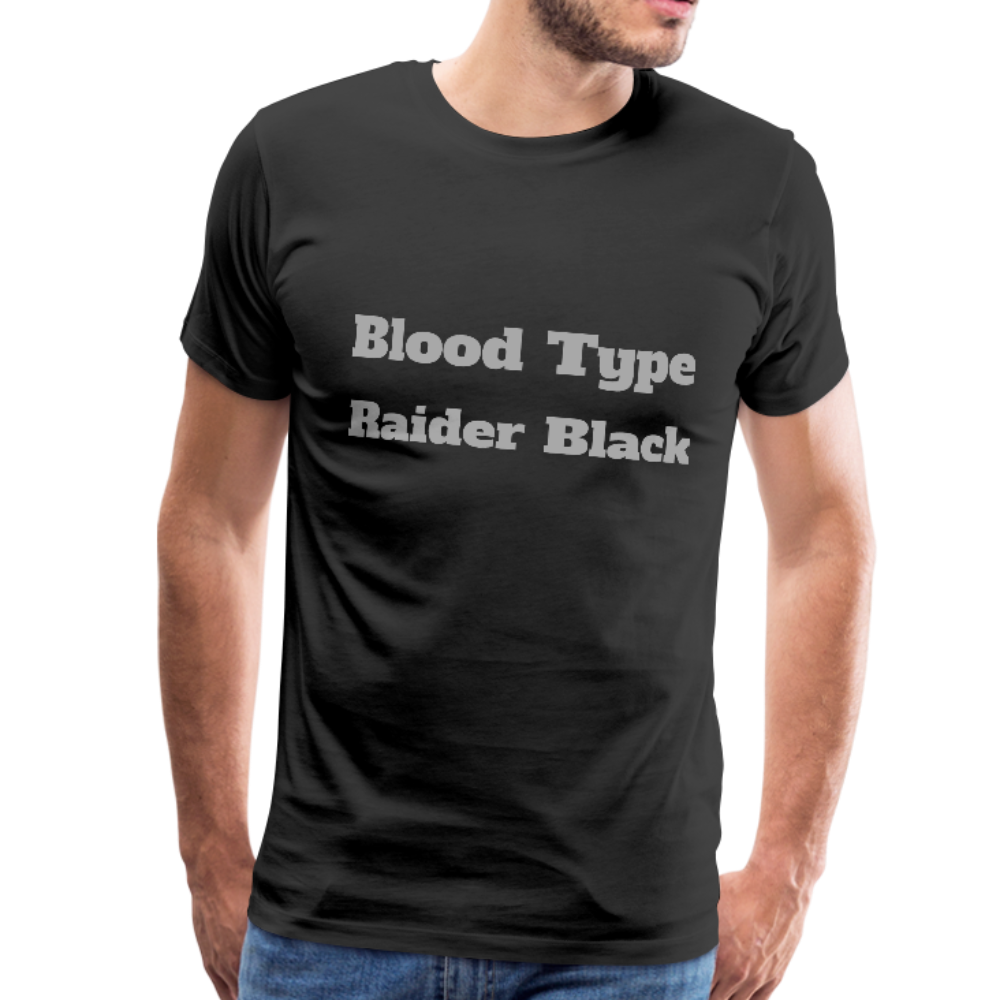 Blood Type Raider Black Men's Premium T-Shirt - black