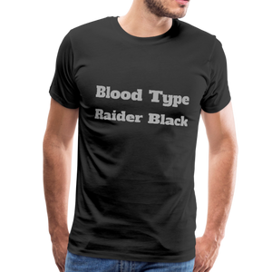 Blood Type Raider Black Men's Premium T-Shirt - black