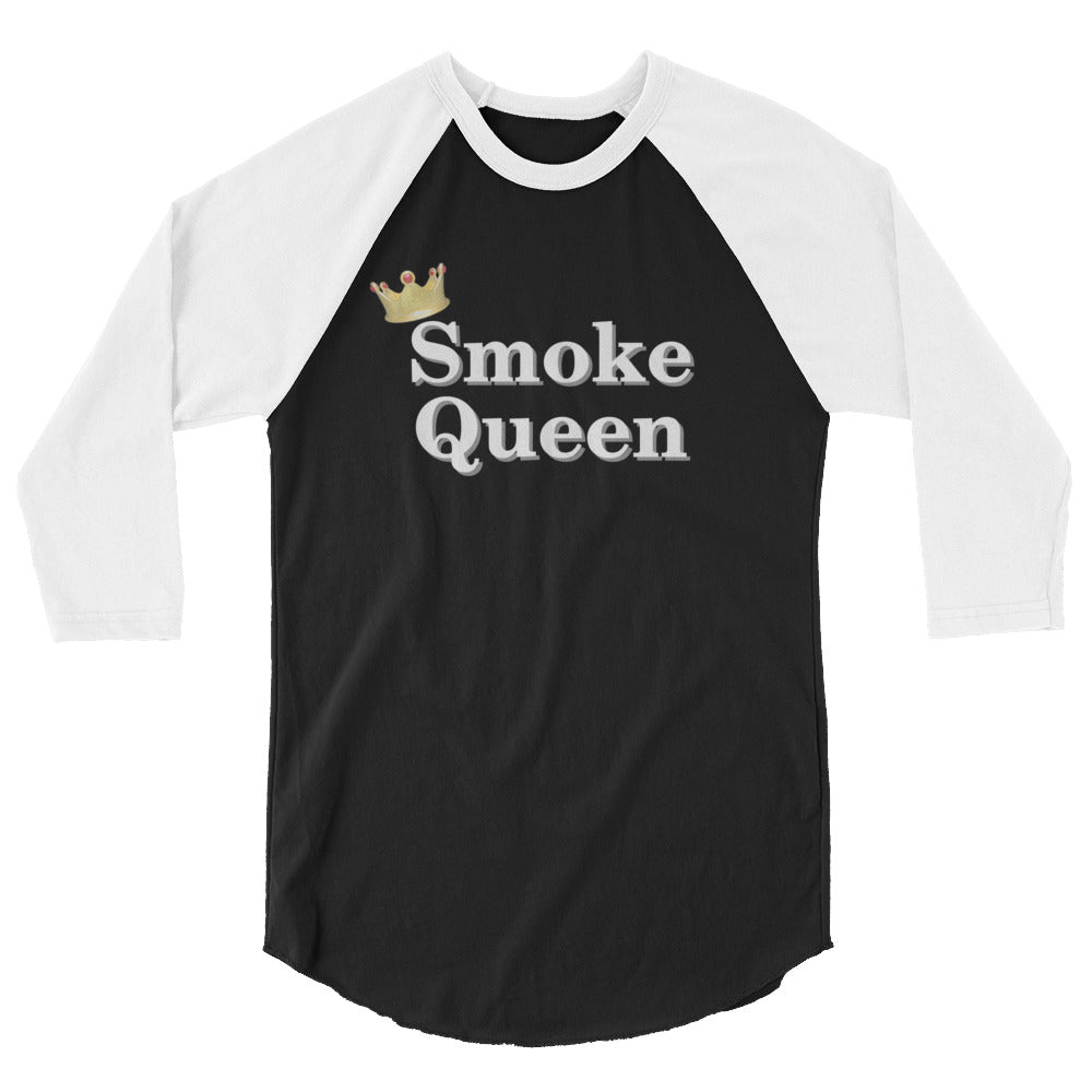 Smoke Queen 1- 3/4 sleeve raglan shirt