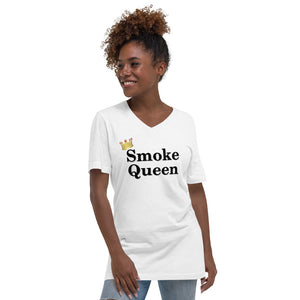 Smoke Queen- Short Sleeve V-Neck T-Shirt