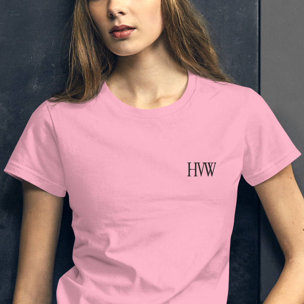 HVW- High Value Woman- Embroidered Women's short sleeve t-shirt